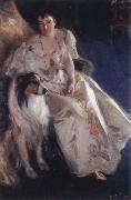 Anders Zorn mrs.walter rathbone bacon oil painting on canvas